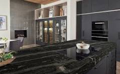 Agatha Black Granite Countertops - MSI Surfaces