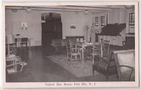 Fort Dix New Jersey Postcard U S Army Base Typical Day Room C1940s Unused Postcard Army Base Fort