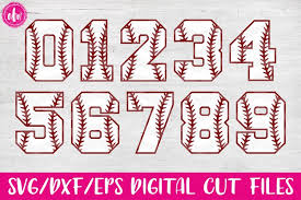 These are great to use by themselves or with a monogram. Baseball Softball Numbers Svg Dxf Eps Cut Files 15313 Svgs Design Bundles