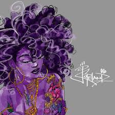 Purple Black Love Art Black Girl Art African Art