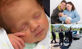 Miracle baby Caleb that survived after his mother died in a car crash in  Hobart