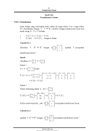 Maybe you would like to learn more about one of these? Bab Viii Transformasi Linear