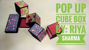 How can you make airbrush tattoo? Pop Up Cube Box By Riya Sharma Pop Up Cards Homemade Card Making Ideas Pop Cubes