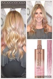 Temporary hair color texturizing sprays volumizers aerosol cream gel liquid liquid spray lotion golden brown medium blonde medium brown pink purple red silver biodegradable recyclable. Blondes Do Have More Fun Try Our New Schwarzkopf Blush Spray Pink Hair Don T Care Spray On Pi Hair Color Spray Rose Gold Hair Dye Schwarzkopf Hair Color