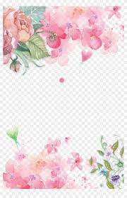 Textos Para Invitaciones De Baby Shower L Aquarelle Pink Watercolor Flowers Png Transparent Png 1500x2250 137926 Pinpng