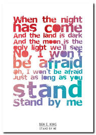 Ben E King Stand By Me Song Lyric Poster Typography Art Print 4 Sizes Ebay Song Lyric Posters Stand By Me Song Lyric Poster
