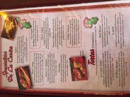 At la casita restaurant & cantina, located in sierra vista, az, all of our food is prepared fresh daily from scratch,. Menu Picture Of La Casita Mexican Restaurant Cantina Sierra Vista Tripadvisor