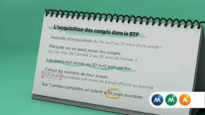 Jour de cong?s par mois. Les Regles Des Conges Payes Dans Le Btp