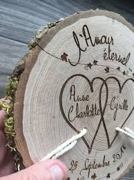 Porte Alliances Personnalise Rondin De Bois Finement Grave Place Card Holders Wedding Place Cards