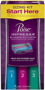 Amazon Com Poise Impressa Incontinence Bladder Supports For Bladder Control Sizing Kit 3 Count Packaging May Vary Health Personal Care