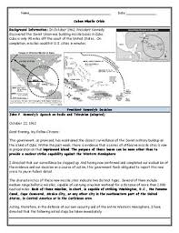 Reconnaissance discovered a buildup of soviet nuclear shortly after kennedy issued his ultimatum, soviet leader nikita khrushchev backed down, removing the missiles and avoiding the confrontation. Cuban Missile Crisis Worksheet With Answer Key By Social Studies Sheets