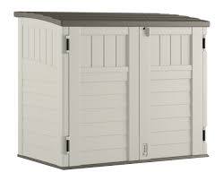 Made with a wood poly composite material suitable for all outdoor climates. Suncast 34 Cu Ft Horizontal Outdoor Backyard Storage Shed Vanilla Walmart Com Walmart Com