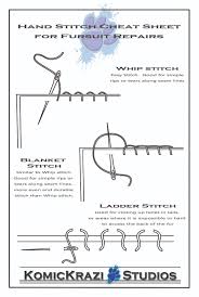 Temperance on X: Handy stitch chart for fursuit (or any really) repairs.  t.coKEJB2kfiZn  X