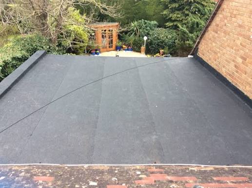 Felt roofing surface
