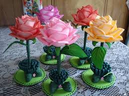 Caneta De Flor De Eva Passo A Passo Rositas Boligrafos Flores De Papel Artesanal Canetas Decoradas Em Eva Artesanato Com Garrafa
