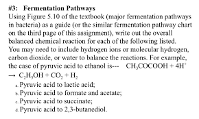 solved 3 fermentation pathways using figure 5 10 of the