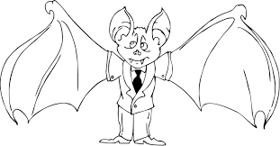 Disegno Di Pipistrello Elegante Da Colorare Per Bambini