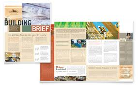 Home Builders Construction Newsletter Template Design Newsletter Design Templates Brochure Design Template Newsletter Templates