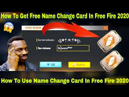 Garena free fire has more than 450 million registered users which makes it one of the most popular mobile battle royale games. Free Fire Name Change Card How To Use Name Change Card In Free Fire How To Get Name Change Card Youtube