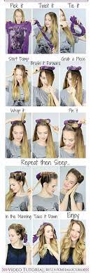 Imagen Via We Heart It Cool Cute Diy Fashion Style Girl S Hair Styles Wavy Hairstyles Tutorial Overnight Hairstyles