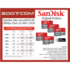 Load apps faster with a1 performance class. Original Sandisk Squar Ultra 98mb S 100mb S A1 Class 10 Uhs I 653x 16gb 32gb Microsdhc 64gb 128gb 256gb Microsdxc Micro Sd Memory Card For Mobile Phones Tablets Cameras Game Consoles Mp3 Players
