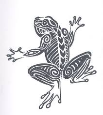 Black And White Frog Tattoo Designs Tribal Frog Tattoos My Tattoos Zone Frog Tattoos Frog Art Tattoo Designs