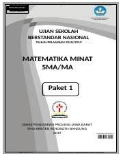 Soal latihan usbn matematika sma / smk ini terdiri dari soal pilihan ganda. Naskah Soal Usbn Paket 1 Utama Mat Peminatan Docx Dokumen Negara Mapel Sma Ma Ipa 1 Dokumen Negara Sangat Rahasia Sangat Rahasia Kementerian Course Hero