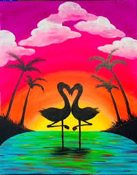 Love In Paradise Painting Art Projects Canvas Art Painting Simple Canvas Paintings