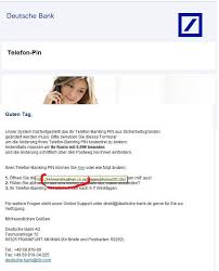 Throughout this webpage you will be pointed to other third party websites that are not under the control of deutsche bank, thus if you receive any security certificate warnings we recommend you to stop the connection, or attempt to use a different url. Deutsche Bank Will Anderung Der Telefon Banking Pin Corinna Goering