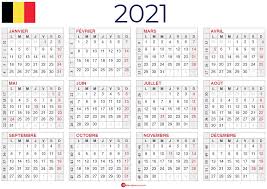 Calendrier 2021 à imprimer : Calendrier 2021 Avec Semaine Belgique Calendrier Telecharger Calendrier Jours De La Semaine