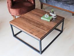 It's the perfect project for a diy beginner! Solid Wood Square Coffee Table Cube Rustic Wood And Metal Etsy