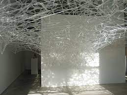 This lattice of stretchy plastic is meticulously woven inside. Ludwika Ogorzelec Contemporaryeasteurope