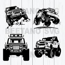 Download Jeep Cars Bundle Cutting Files For Cricut Svg Dxf Eps Png Instant