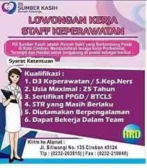 Sehubungan dengan informasi lowongan pekerjaan yang saya peroleh di job fair ugm yang diadakan di ugm pada 13 mei 2017 bahwa pt clandys jayadi membutuhkan. Lowongan Kerja Perawat Januari 2017 Di Rs Sumber Kasih Cirebon