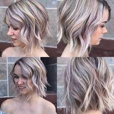 Textured Wavy Bob On Ashy Blonde Hair With Rose Gold Highlights The Latest Hairstyles For Men And Women 2020 Hairstyleology Ashy Blonde Hair Medium Hair Styles Blonde Hair With Highlights