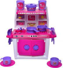 Hape e3145 all in 1 kids toddler wooden pretend play kitchen set with oven, stove, sink, microwave, coffee maker, dish washer, fridge and accessories. Toydor Barbie Doll Kitchen Set For Girls Kids Toys For Kids Non Toxic Bpa Free Material Used Medium Size Height 30 Cm Width 20 Cm Barbie Doll Kitchen Set For Girls