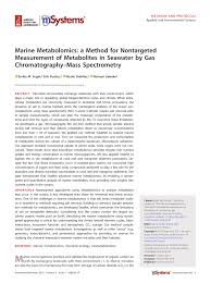 Die besten pinnwände von julia bergmüller. Pdf Marine Metabolomics A Method For Nontargeted Measurement Of Metabolites In Seawater By Gas Chromatography Mass Spectrometry