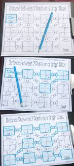 Distance Worksheet Maze Activity Middle School Math Worksheets 8th Grade Math High School Math