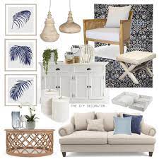 Lots Of Requests For A Hamptons Style Mood Board So Here S My Interpretation Put Coastal Chic Living Room Hamptons Style Decor Coastal Decorating Living Room