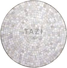 This art deco is fungal resistant, and that makes them last for a very long time. Bistro White Moroccan Mosaic Table In 30 Diameter Tazi Designs