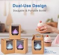 Amazon.com: Shallive Cajas para cupcakes de 25 piezas ...