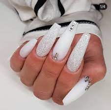Pin By Jaylyn On My Blog Long Acrylic Nails Coffin White Acrylic Nails Best Acrylic Nails
