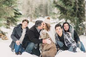 Winter Family Portraits Teenagers Snow Portraits Winter Family Photoshoot Winter Family Winter Family Photography