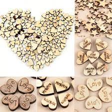 100pcs Rustic Wooden Love Heart Wedding Table Scatter Decoration Wood Crafts Ebay Wedding Table Retro Rustic Decor Rustic Wooden Table
