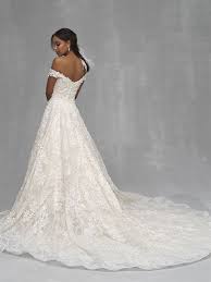 A Marriage Of Stunning Dimensional Textures Make This Off Shoulder Gown A True Work Of A Allure Bridal Couture Wedding Dresses Kleinfeld Wedding Dress Couture