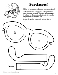 Select from 35602 printable crafts of cartoons, nature, animals, bible and many more. Sunglasses Printable Arts And Crafts Skills Sheets