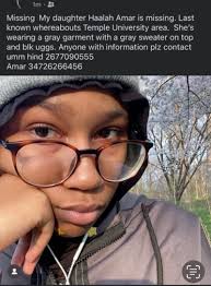 Missing My daughter Haalah Amar is missing.