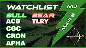 mar 8 marijuana stock chart analysis cgc weed tlry acb apha cron