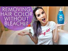 Mix well and apply on hair, work out a good lather, and rinse off completely till the water runs clear. Removing Hair Color Without Bleach Hair Experiment Leighannsays Youtube