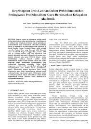 1 latihan dalam perkhidmatan objektif 1.meningkatkan profesional guru 2. Pdf Kepelbagaian Jenis Latihan Dalam Perkhidmatan Dan Peningkatan Profesionalisme Guru Berdasarkan Kelayakan Akademik